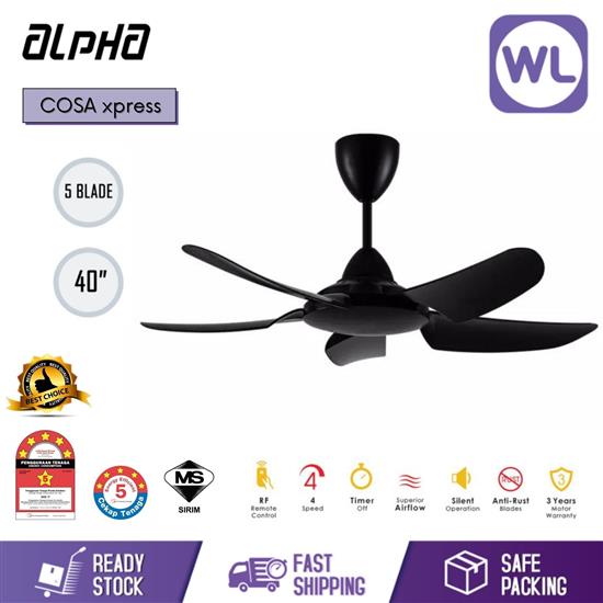 Picture of ALPHA CEILING FAN COSA XPRESS 40" BLK