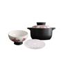 Picture of [4L] COLOR KING CERAMIC POT BOWL COMBO WITH STEAMER SET (3358-4000/ WHITE)