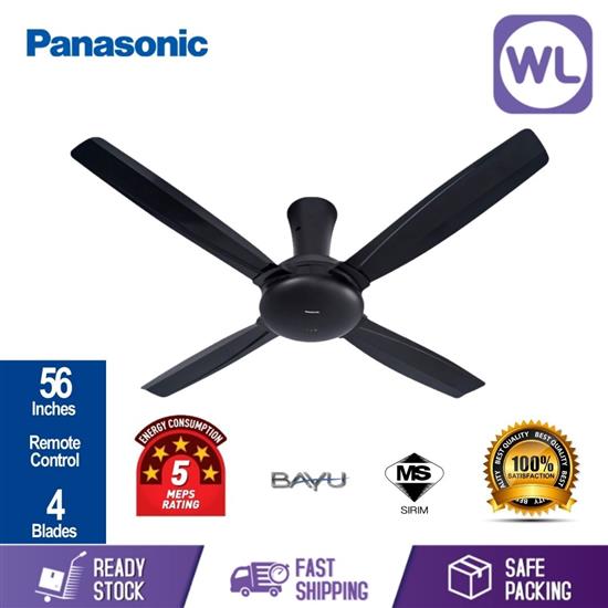 Picture of PANA BAYU 4 BLADE CEILING FAN F-M14CZVBKH (BLACK/ 56'')