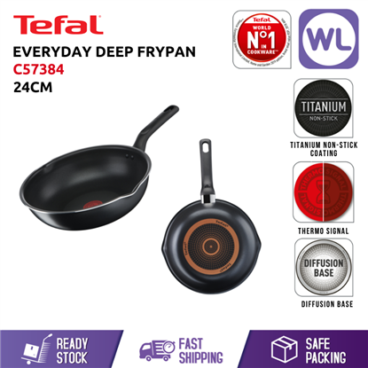 Picture of TEFAL COOKWARE EVERYDAY DEEP FRYPAN C57384 (24CM)