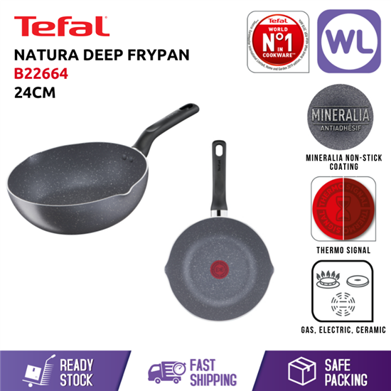 Picture of TEFAL COOKWARE NATURA DEEP FRYPAN B22664 (24CM)