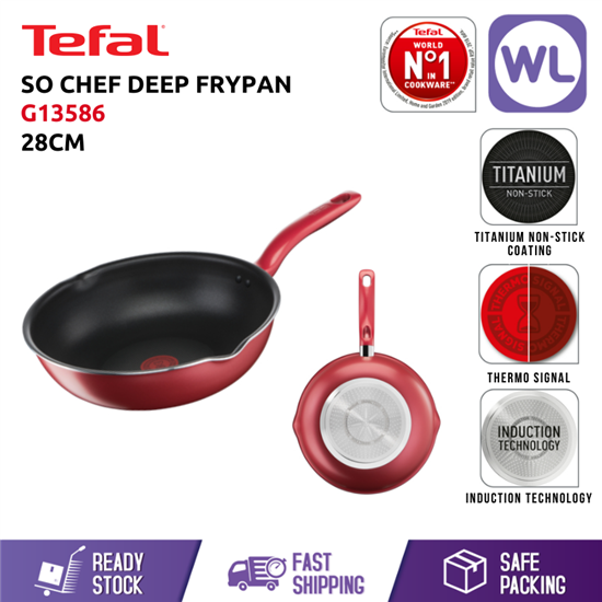 Picture of TEFAL COOKWARE SO CHEF DEEP FRYPAN G13586 (28CM/ INDUCTION BASE)