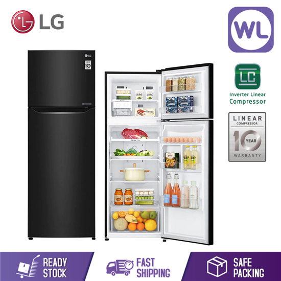 Picture of LG TOP FREEZER GN-C372SXCC (312L/ BLACK STEEL)