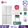 Picture of LG SIDE BY SIDE FRIDGE GC-M247UGUV (675L/ LINEN WHITE/ GLASS DOOR)