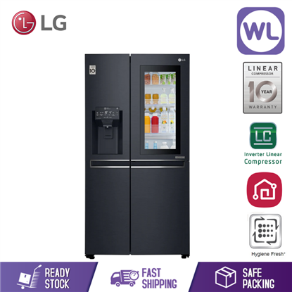 Picture of LG SIDE BY SIDE FRIDGE GC-X247CKAV (601L/ MATTE BLACK)