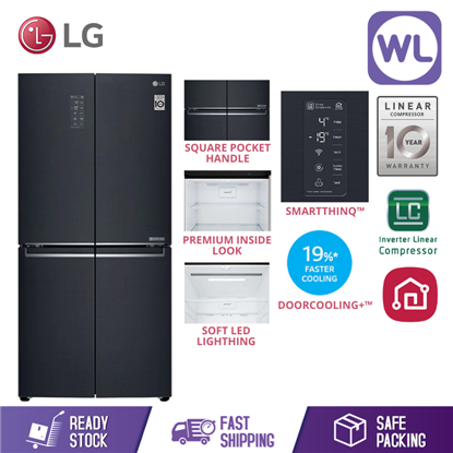 Picture of LG SLIM FRENCH DOOR FRIDGE GC-B22FTQPL (453L/ MATTE BLACK)