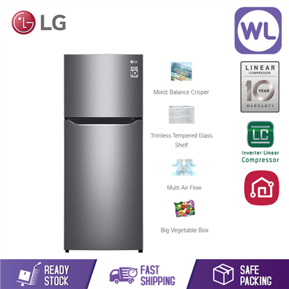 Picture of LG FRIDGE GN-B202SQBB (202L/ DARK GRAPHITE STEEL)