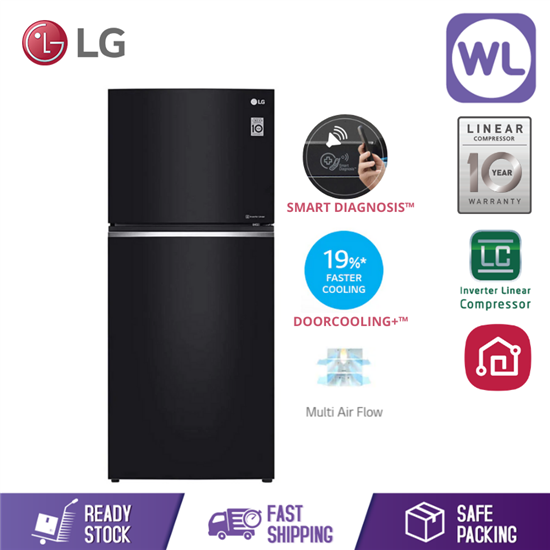 Picture of LG FRIDGE GN-C422SGCC (427L/ BLACK GLASS)