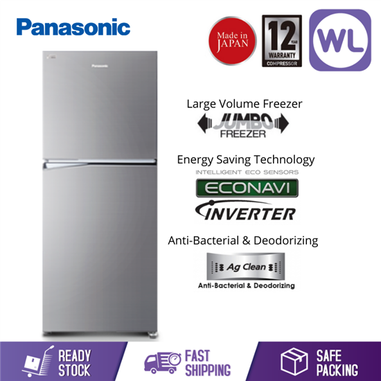 Picture of PANASONIC 2 DOOR FRIDGE NR-BL342PSMY (325L/ SILVER)