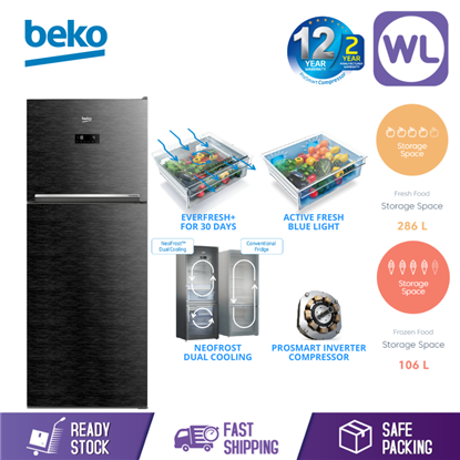 Picture of BEKO FRIDGE RDNT440E50VZWB (WOODEN BLACK)