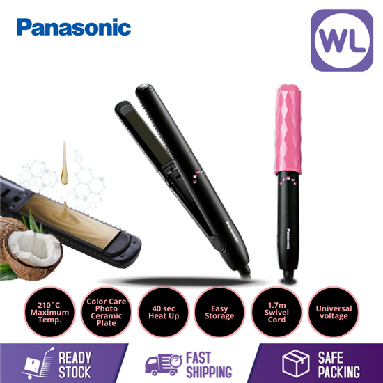 Picture of PANASONIC COMPACT HAIR STRAIGHTENER & CURLER EH-HV11K (BLACK)