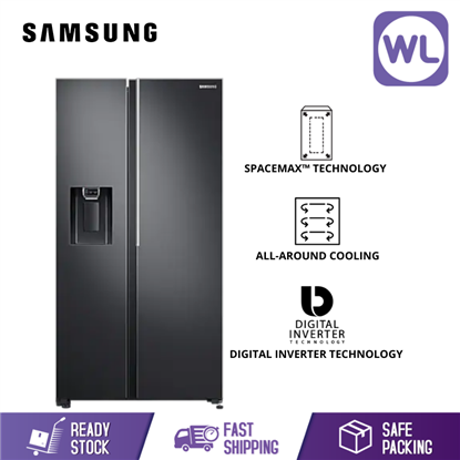 Picture of SAMSUNG SIDE BY SIDE FRIDGE RS64R5101B4 (660L/ BLACK)