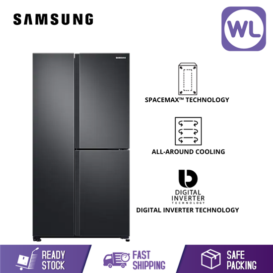 Picture of SAMSUNG SIDE BY SIDE WITH FLEXZONE FRIDGE RS63R5591B4/ME (670L/ BLACK)