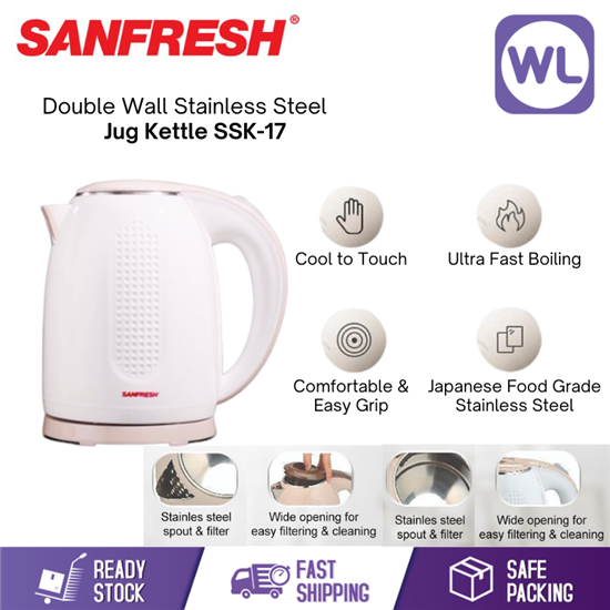 Picture of Sanfresh Double Wall Stainless Steel Jug Kettle SSK-17 